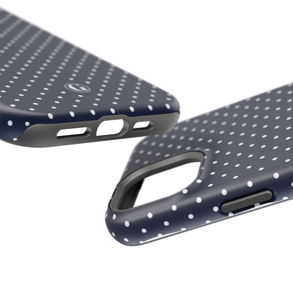 Navy Blue Polka Dots Phone Case