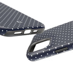 Navy Blue Polka Dots Phone Case