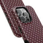 Burgundy Polka Dots Phone Case