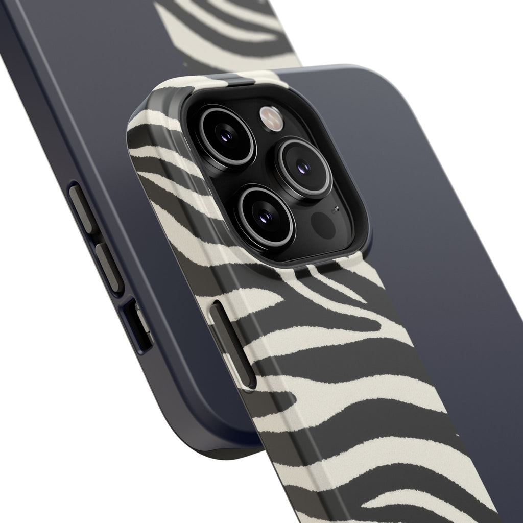 Zebra Print x Navy Blue Phone Case