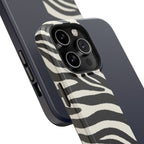 Zebra Print x Navy Blue Phone Case