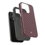 Burgundy Polka Dots Phone Case