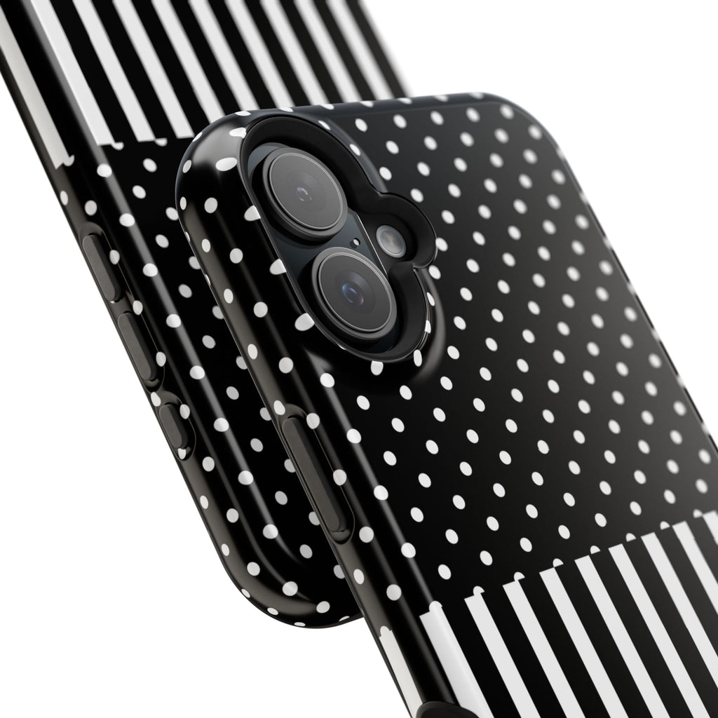 B&W Polka Dots x Stripes Phone Case