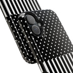 B&W Polka Dots x Stripes Phone Case