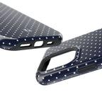 Navy Blue Polka Dots Phone Case