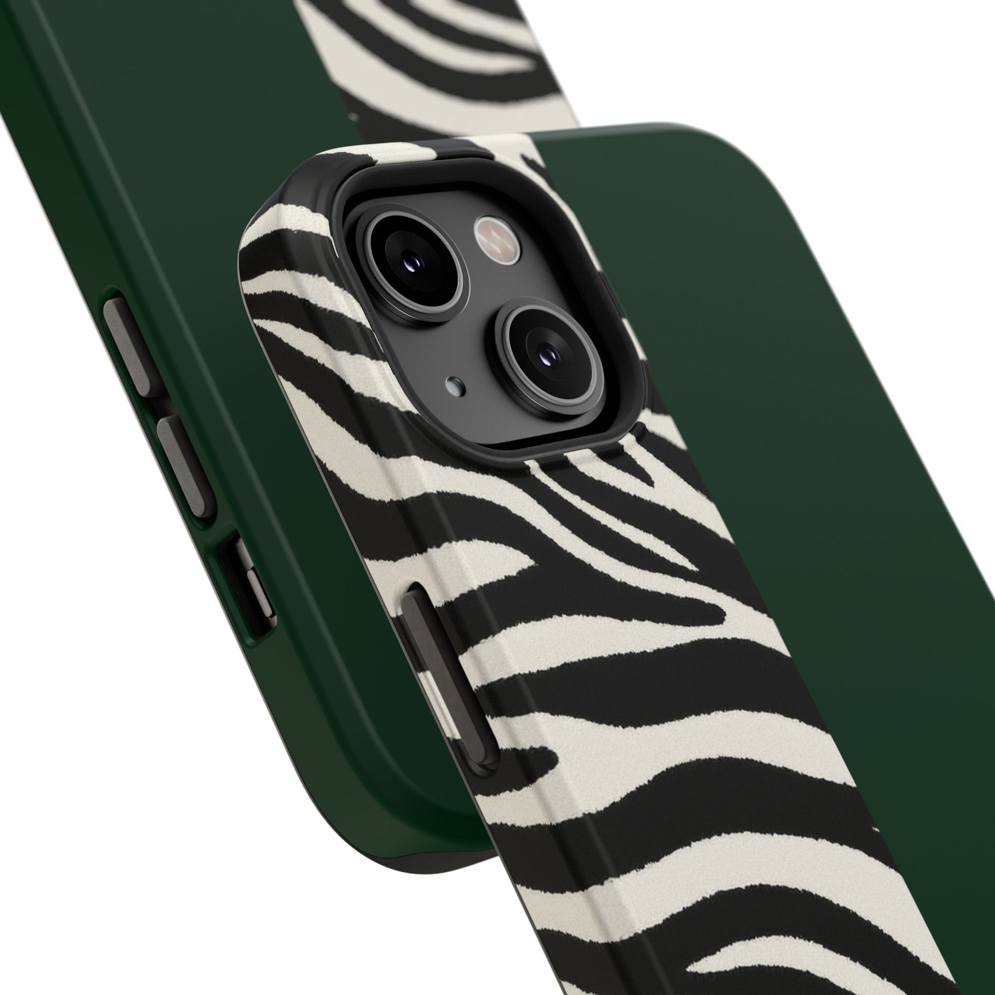 Zebra Print x Emerald Green Phone Case