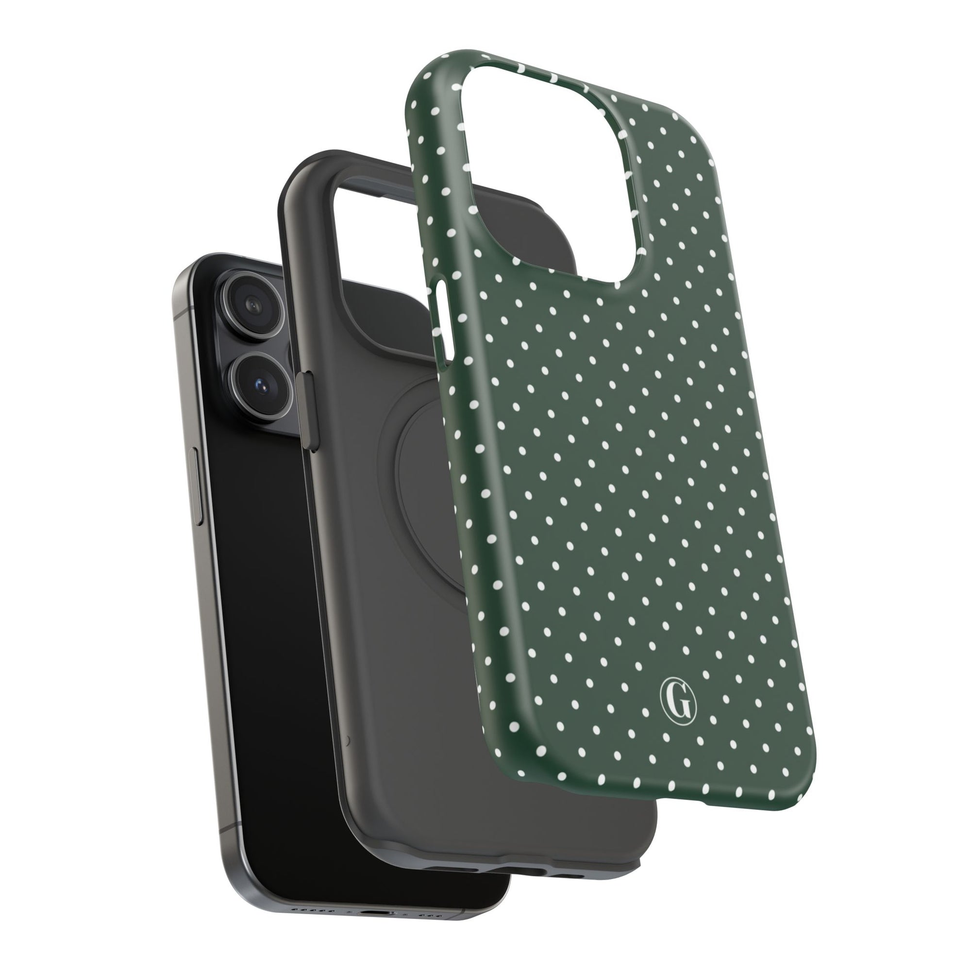 Emerald Green Polka Dots Phone Case