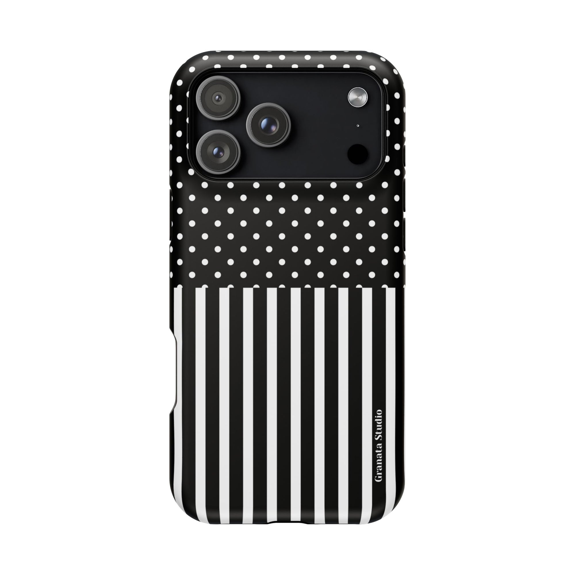 B&W Polka Dots x Stripes Phone Case