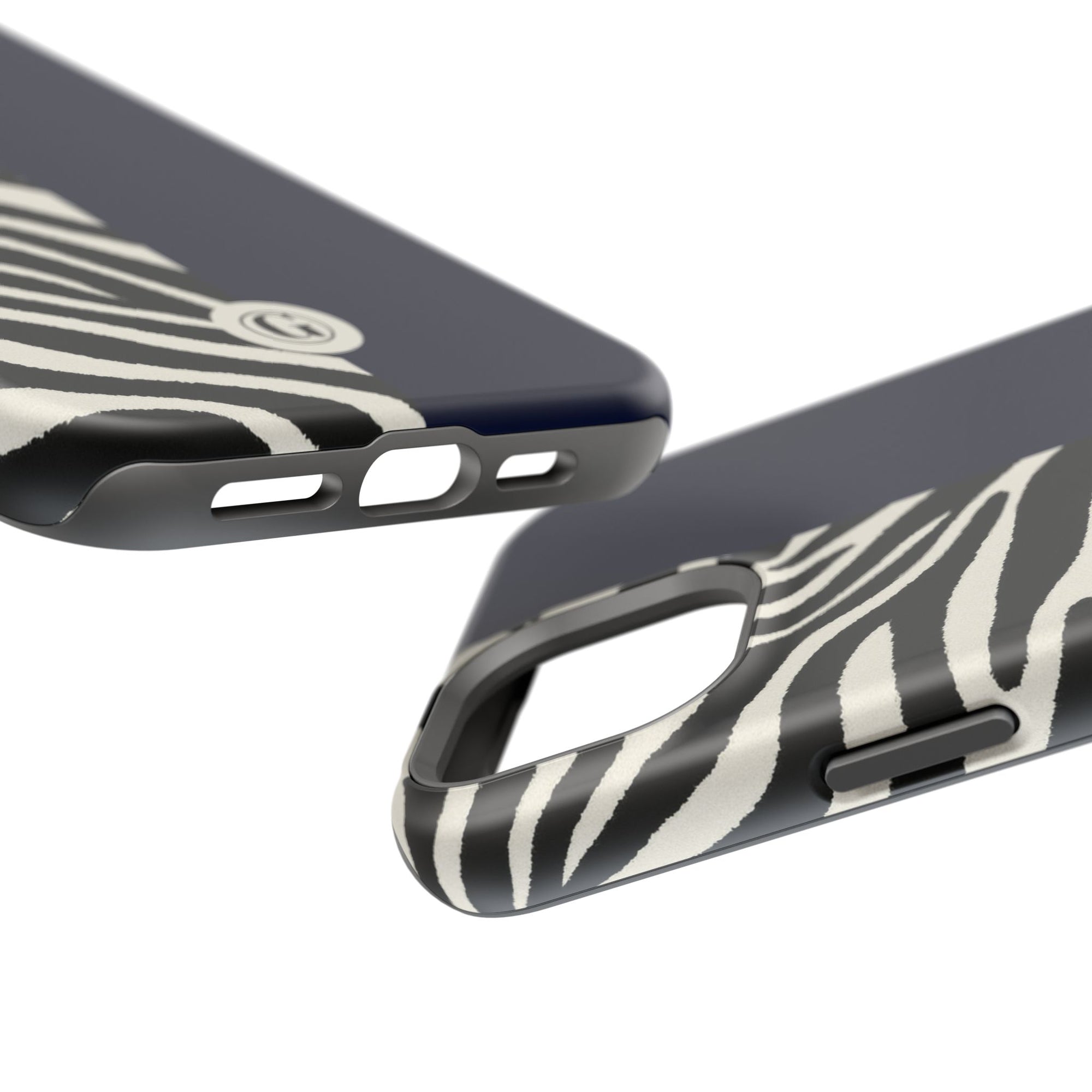 Zebra Print x Navy Blue Phone Case