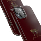 Burgundy 'Peace of Mind' Panther Phone Case