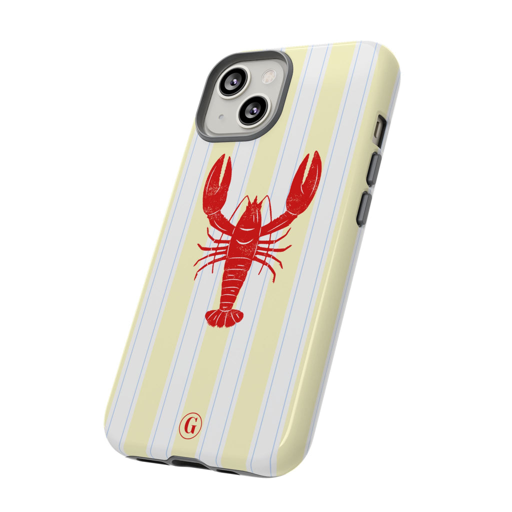 Yellow Stripes & Crawfish Phone Case