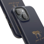 Navy Blue 'Peace of Mind' Panther Phone Case