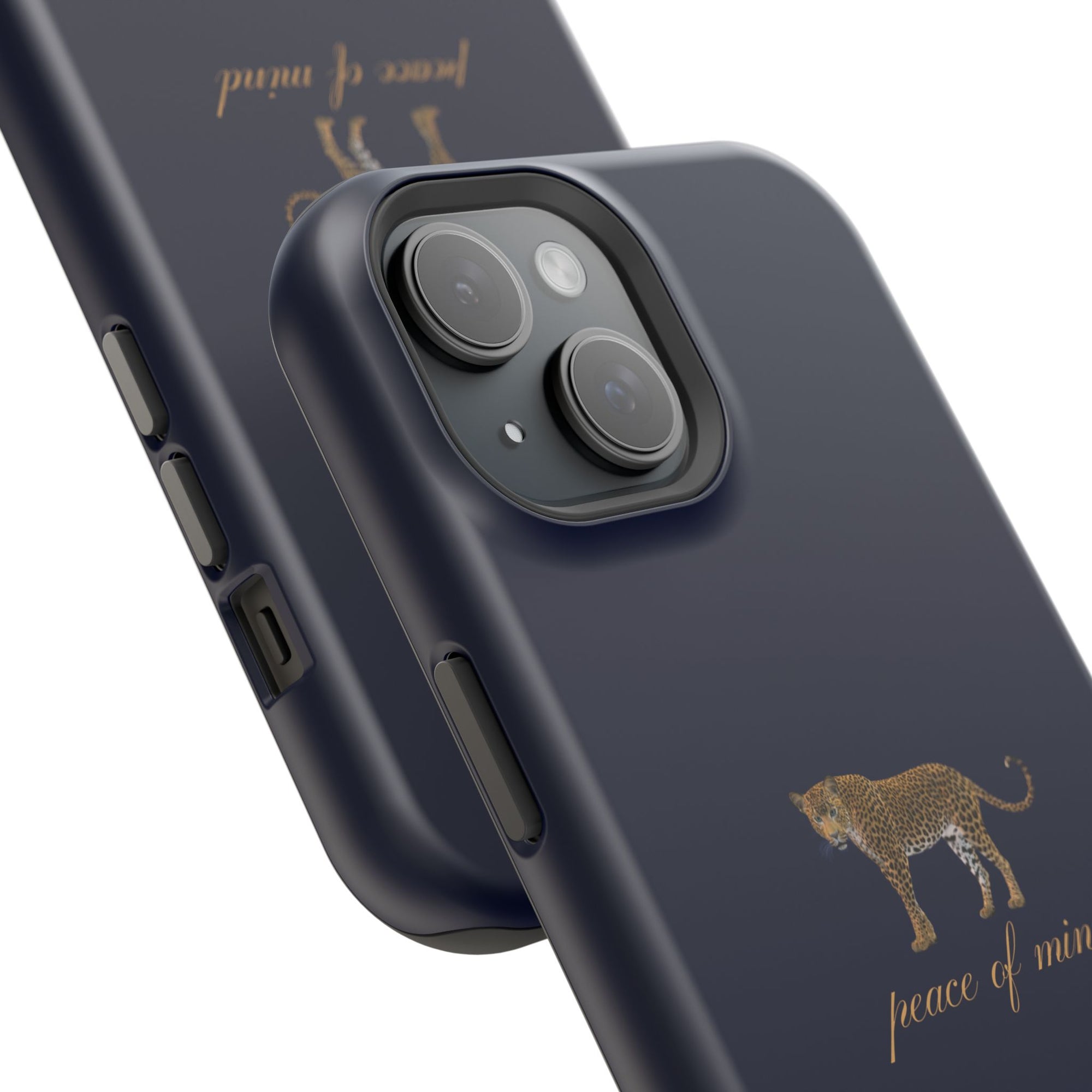 Navy Blue 'Peace of Mind' Panther Phone Case