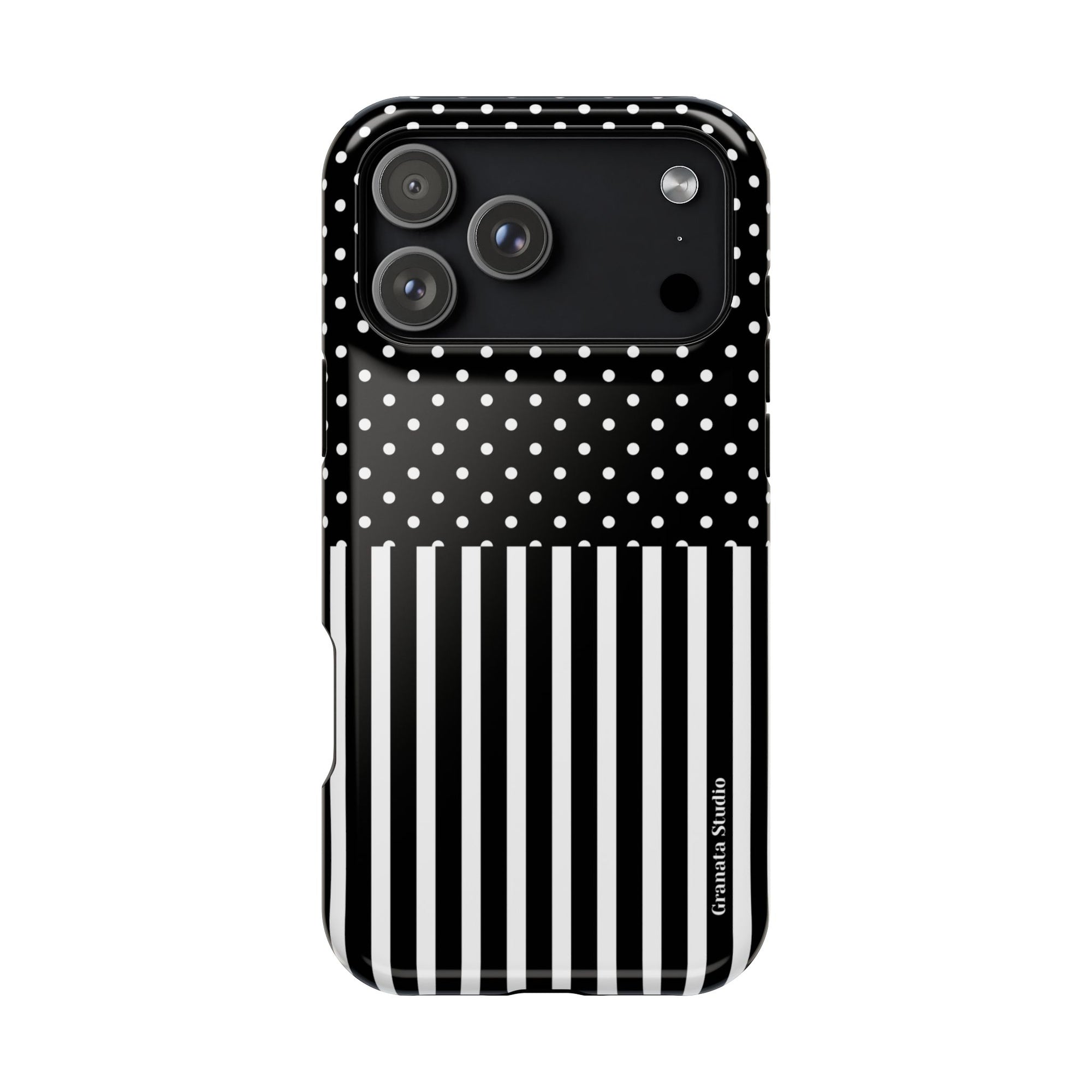 B&W Polka Dots x Stripes Phone Case
