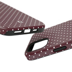 Burgundy Polka Dots Phone Case