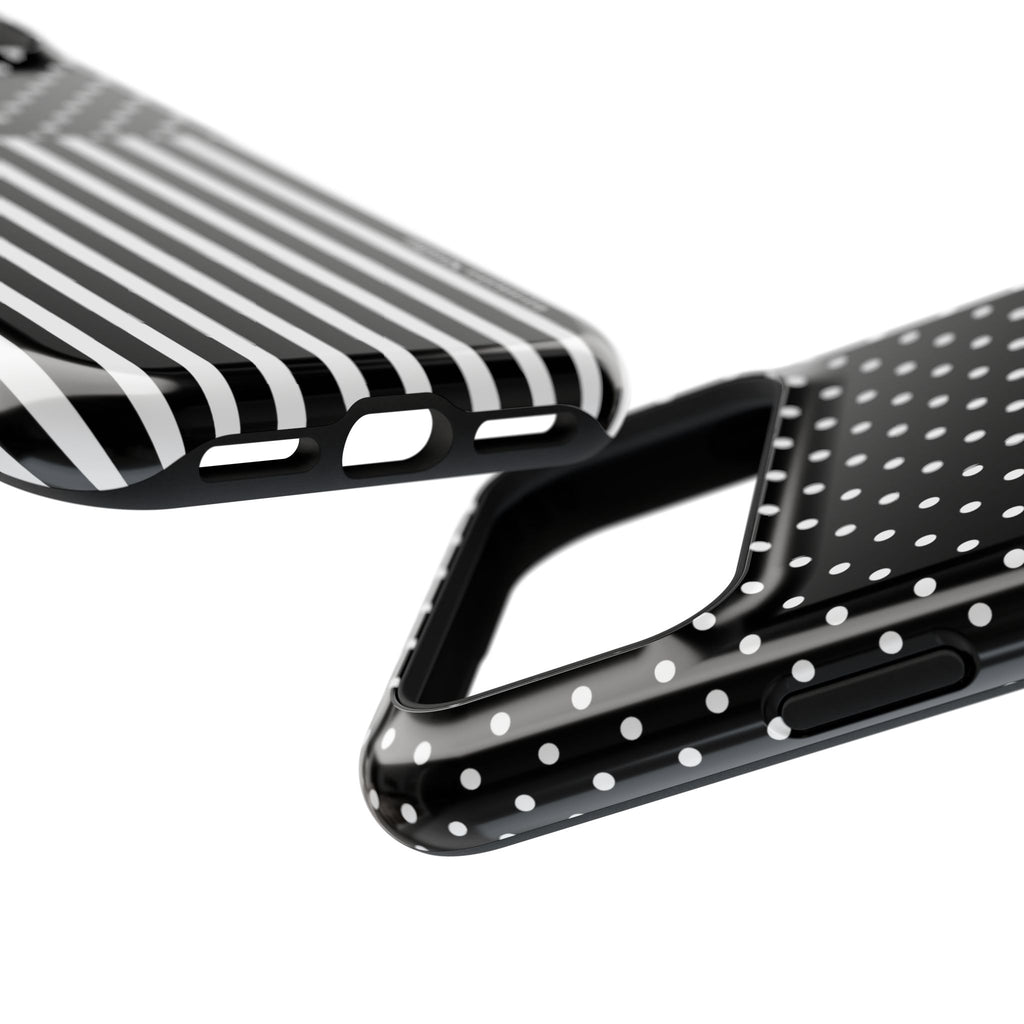 B&W Polka Dots x Stripes Phone Case