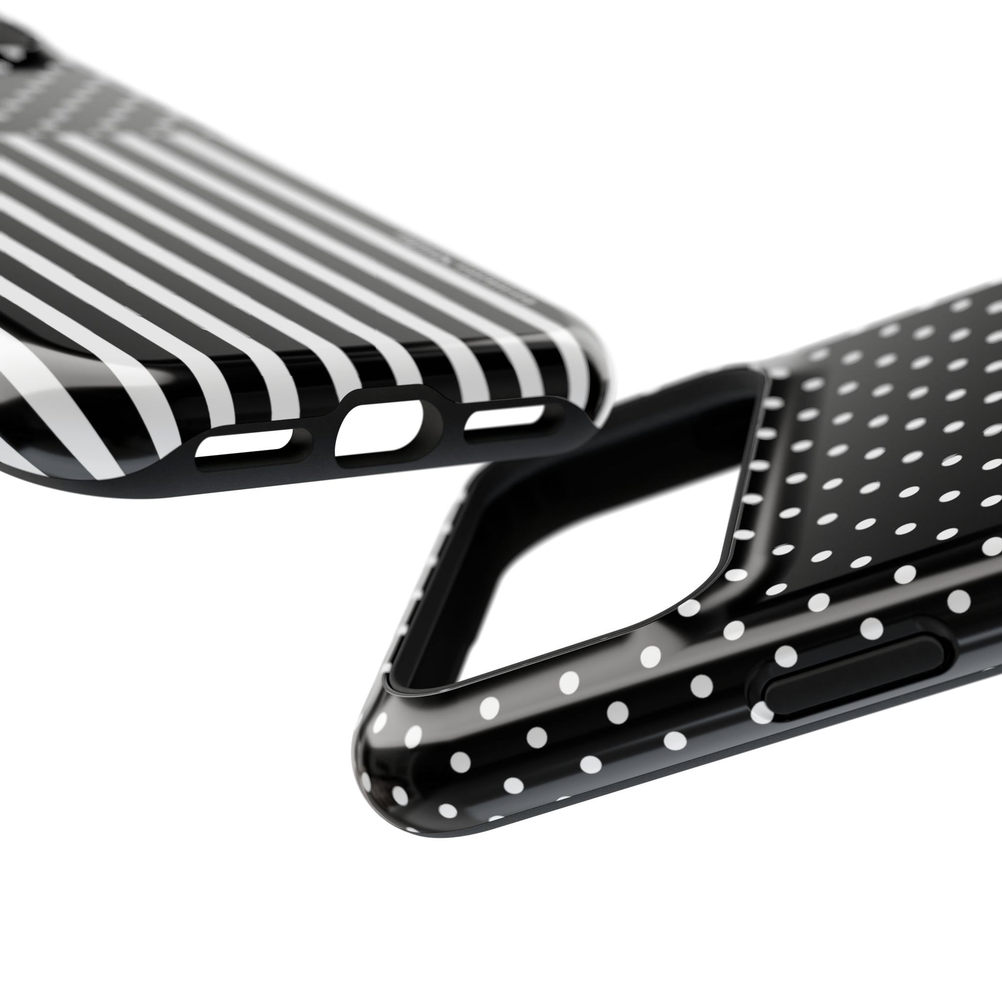 B&W Polka Dots x Stripes Phone Case