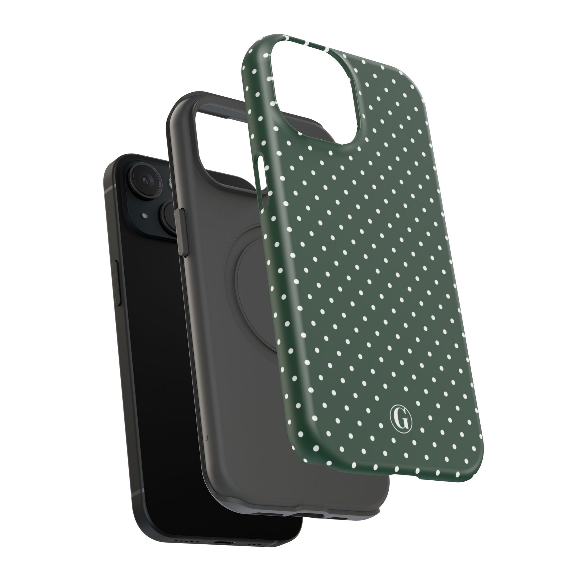 Emerald Green Polka Dots Phone Case