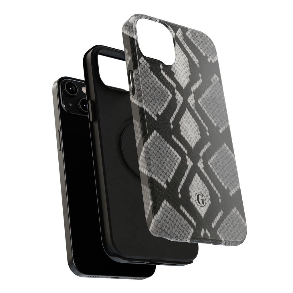 Grey Snakeskin Print Phone Case