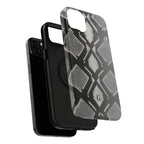 Grey Snakeskin Print Phone Case