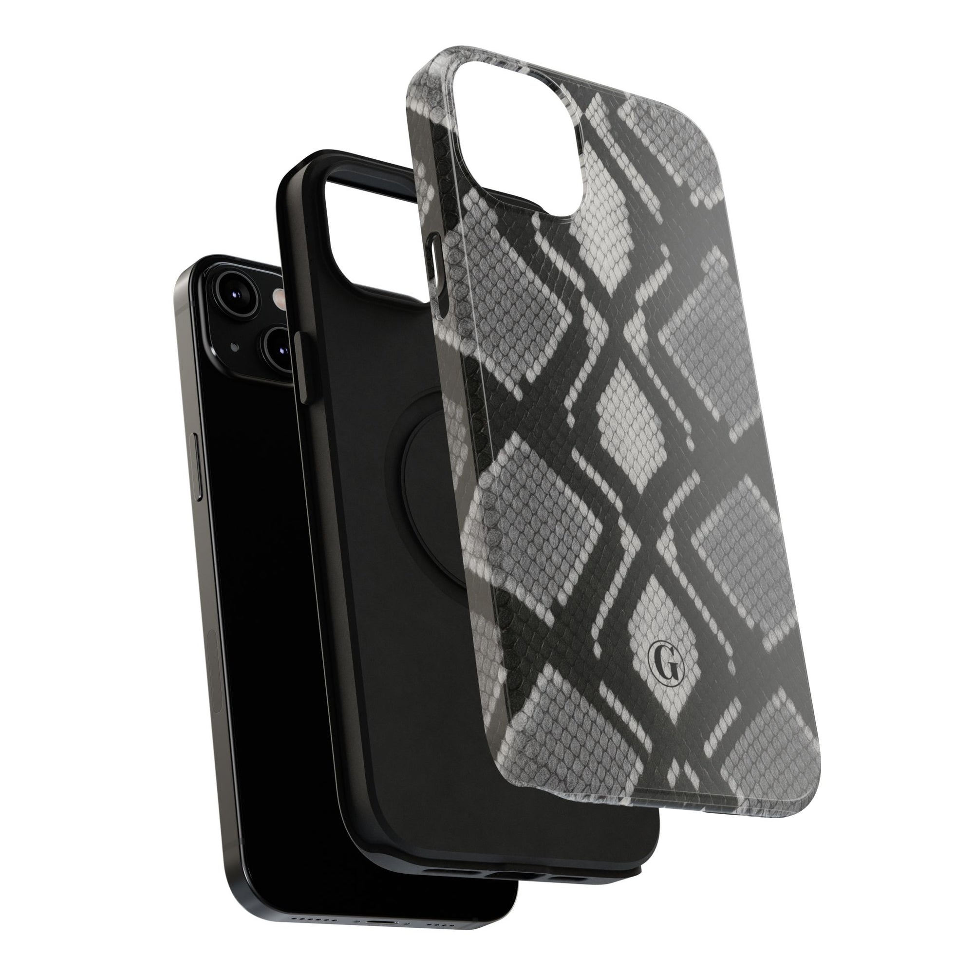 Grey Snakeskin Print Phone Case
