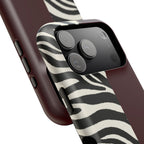 Zebra Print x Burgundy Phone Case