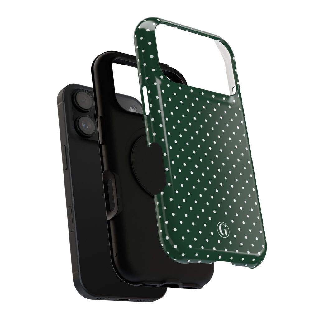 Emerald Green Polka Dots Phone Case