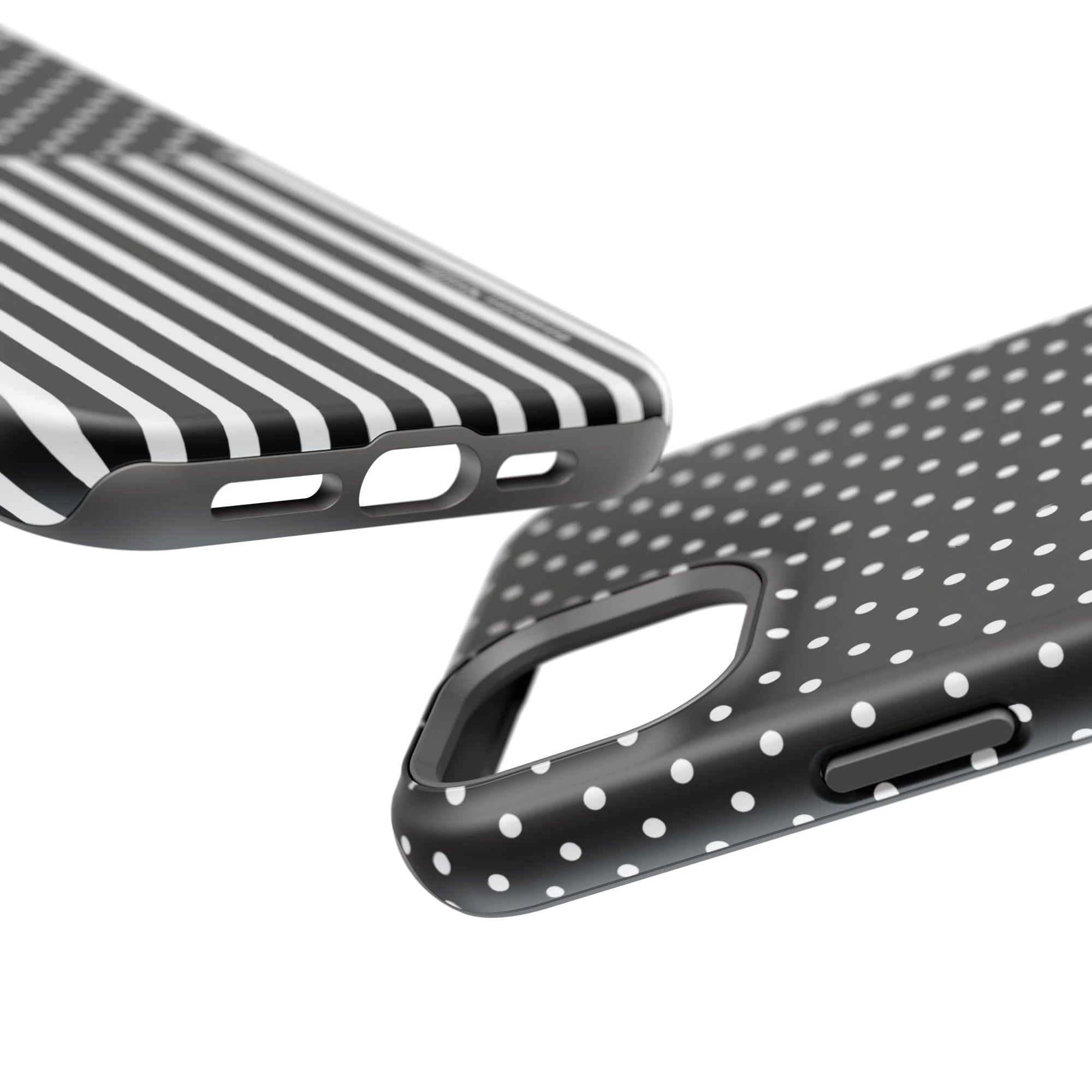 B&W Polka Dots x Stripes Phone Case