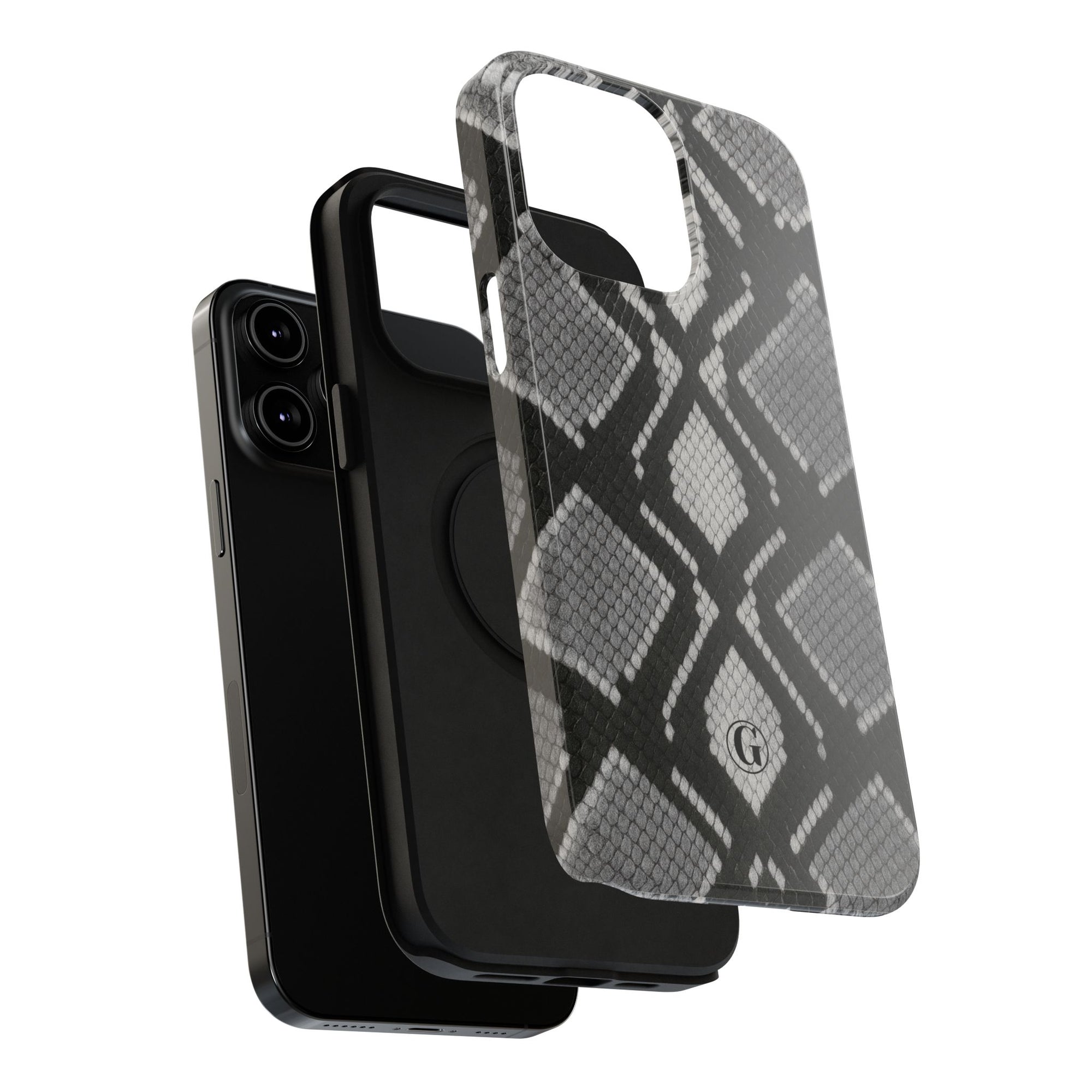 Grey Snakeskin Print Phone Case