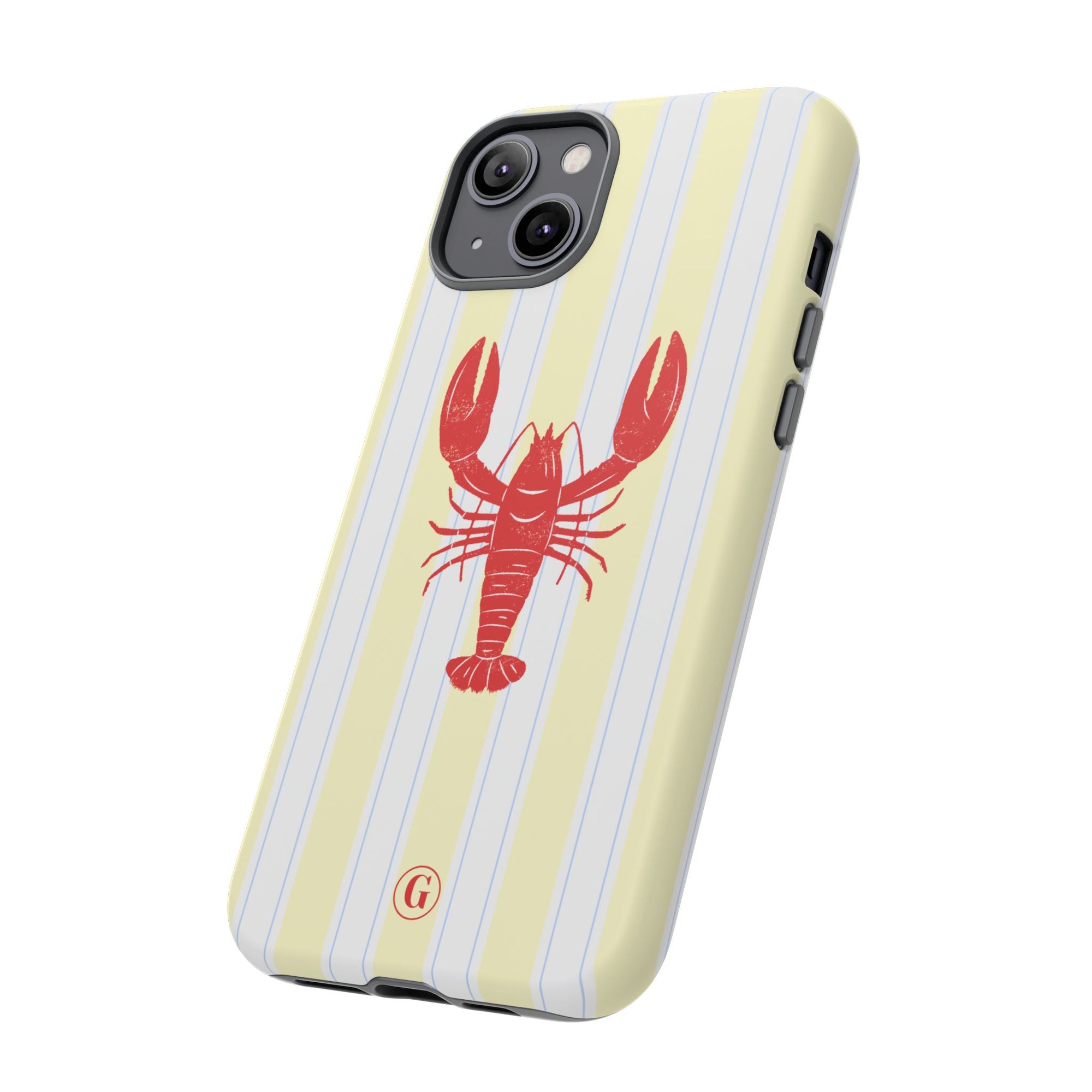 Yellow Stripes & Crawfish Phone Case