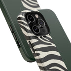 Zebra Print x Emerald Green Phone Case