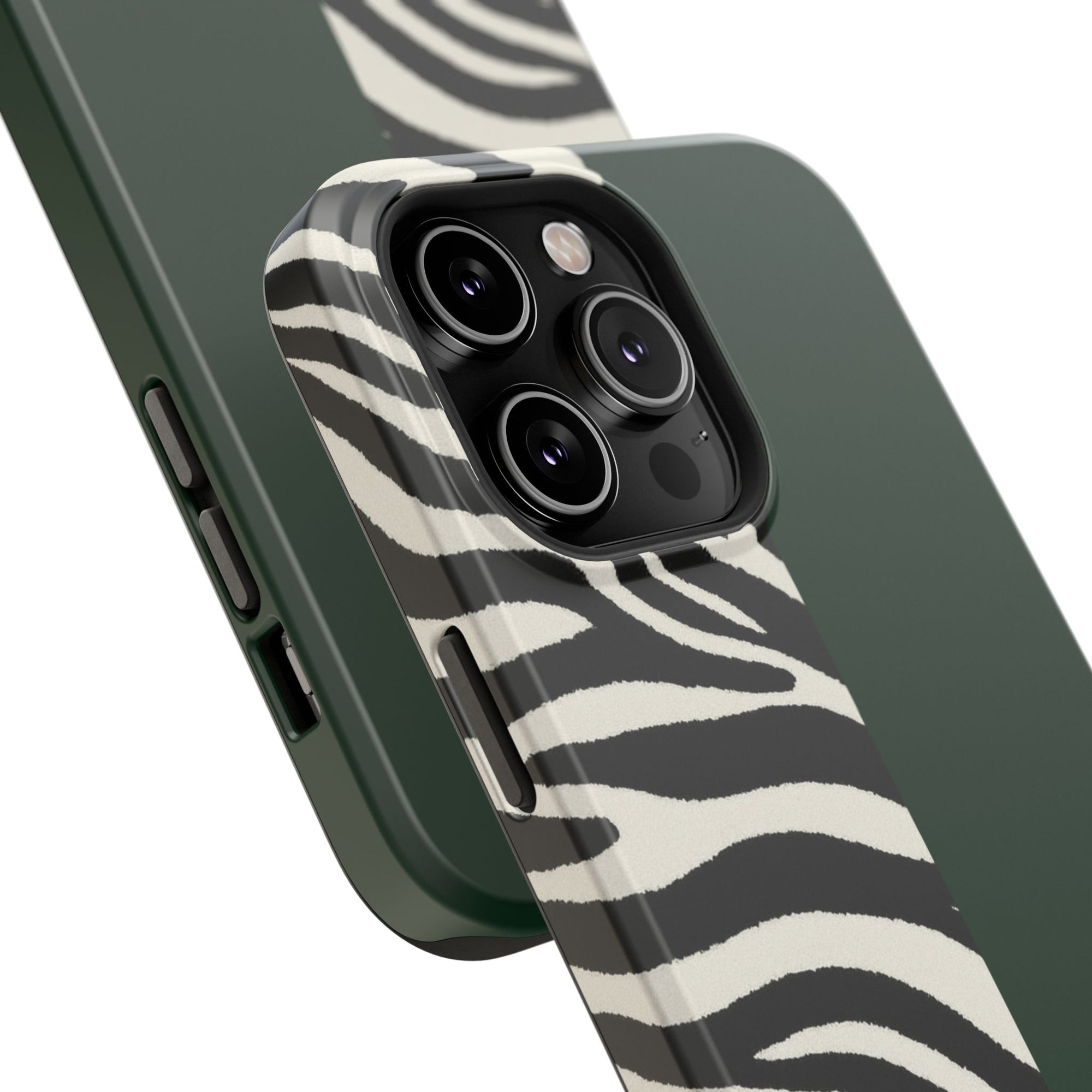 Zebra Print x Emerald Green Phone Case