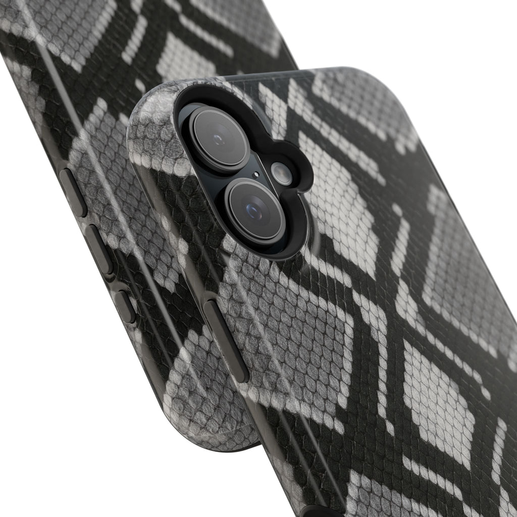 Grey Snakeskin Print Phone Case