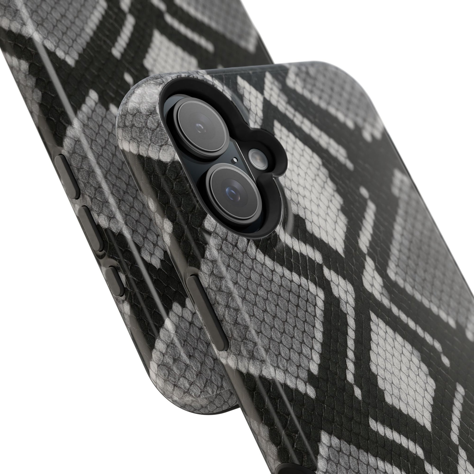 Grey Snakeskin Print Phone Case
