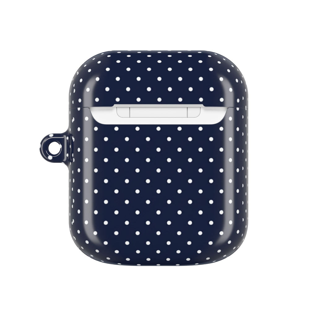 Navy Blue Polka Dot AirPod Case