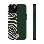 Zebra Print x Emerald Green Phone Case