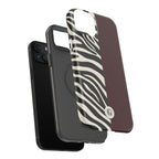 Zebra Print x Burgundy Phone Case