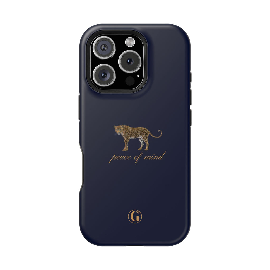 Navy Blue 'Peace of Mind' Panther Phone Case