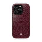 Burgundy Polka Dots Phone Case