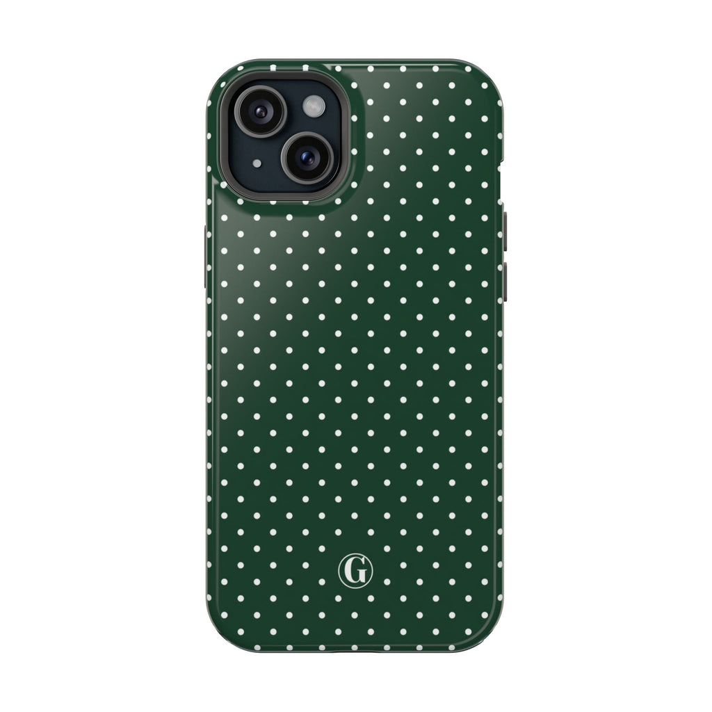 Emerald Green Polka Dots Phone Case