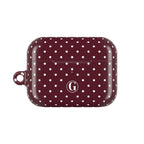 Burgundy Polka Dot AirPod Case