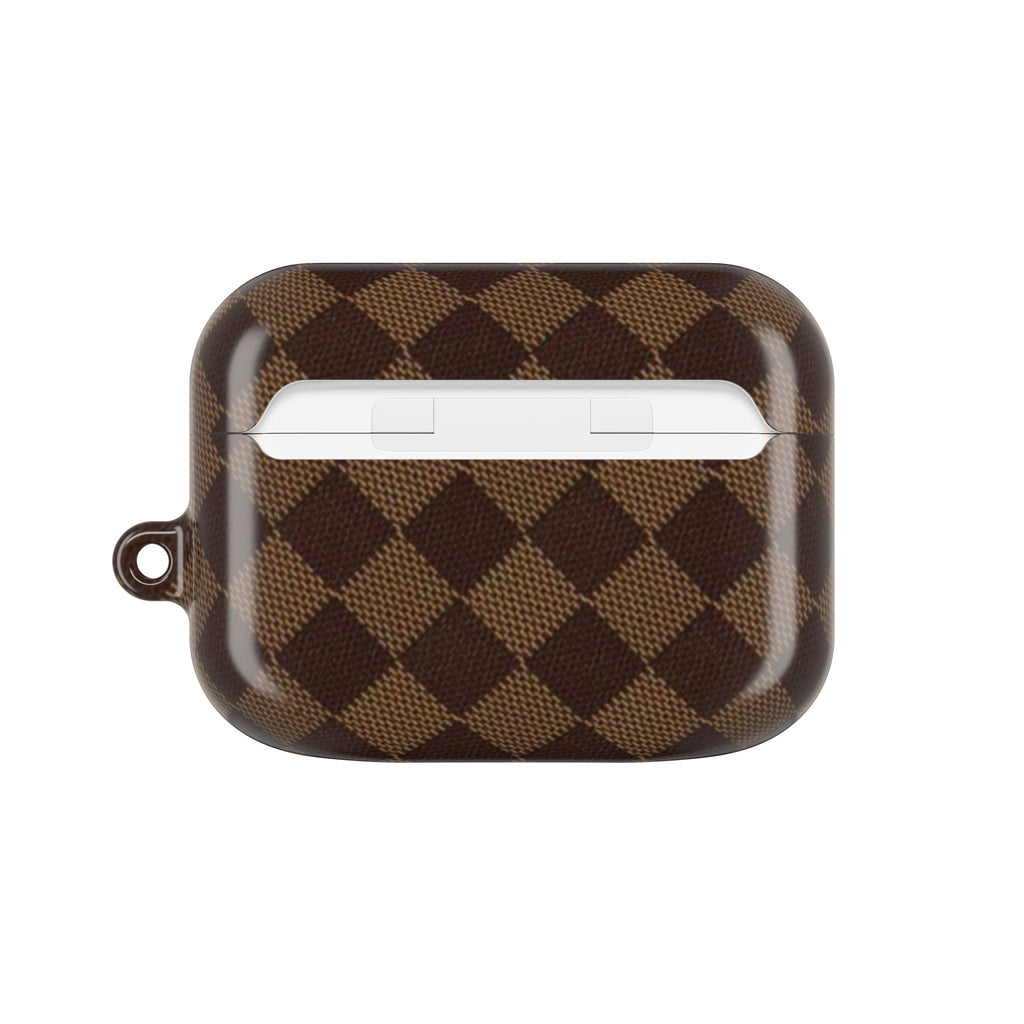 Brown Checkmate AirPod Case