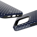 Navy Blue Polka Dots Phone Case