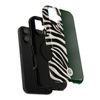 Zebra Print x Emerald Green Phone Case