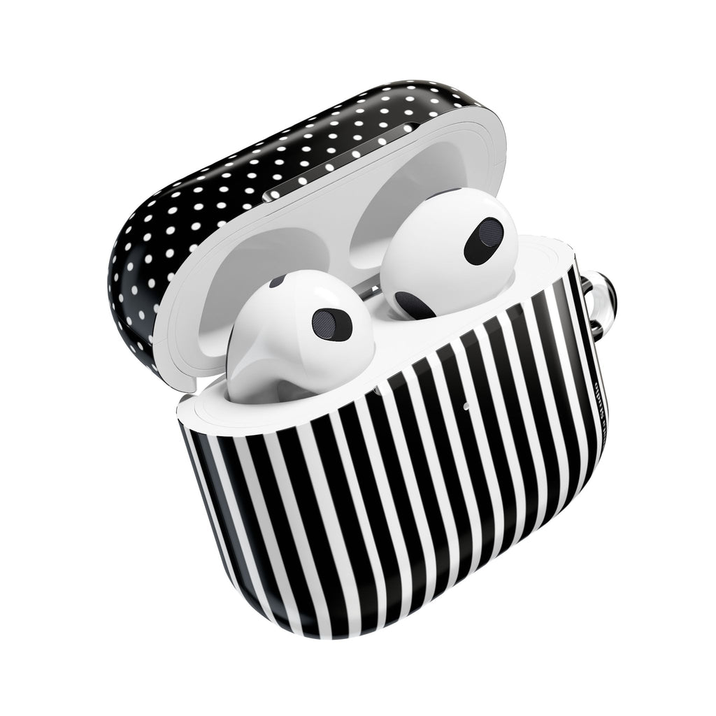 B&W Polka Dots x Stripes AirPod Case