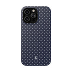 Navy Blue Polka Dots Phone Case