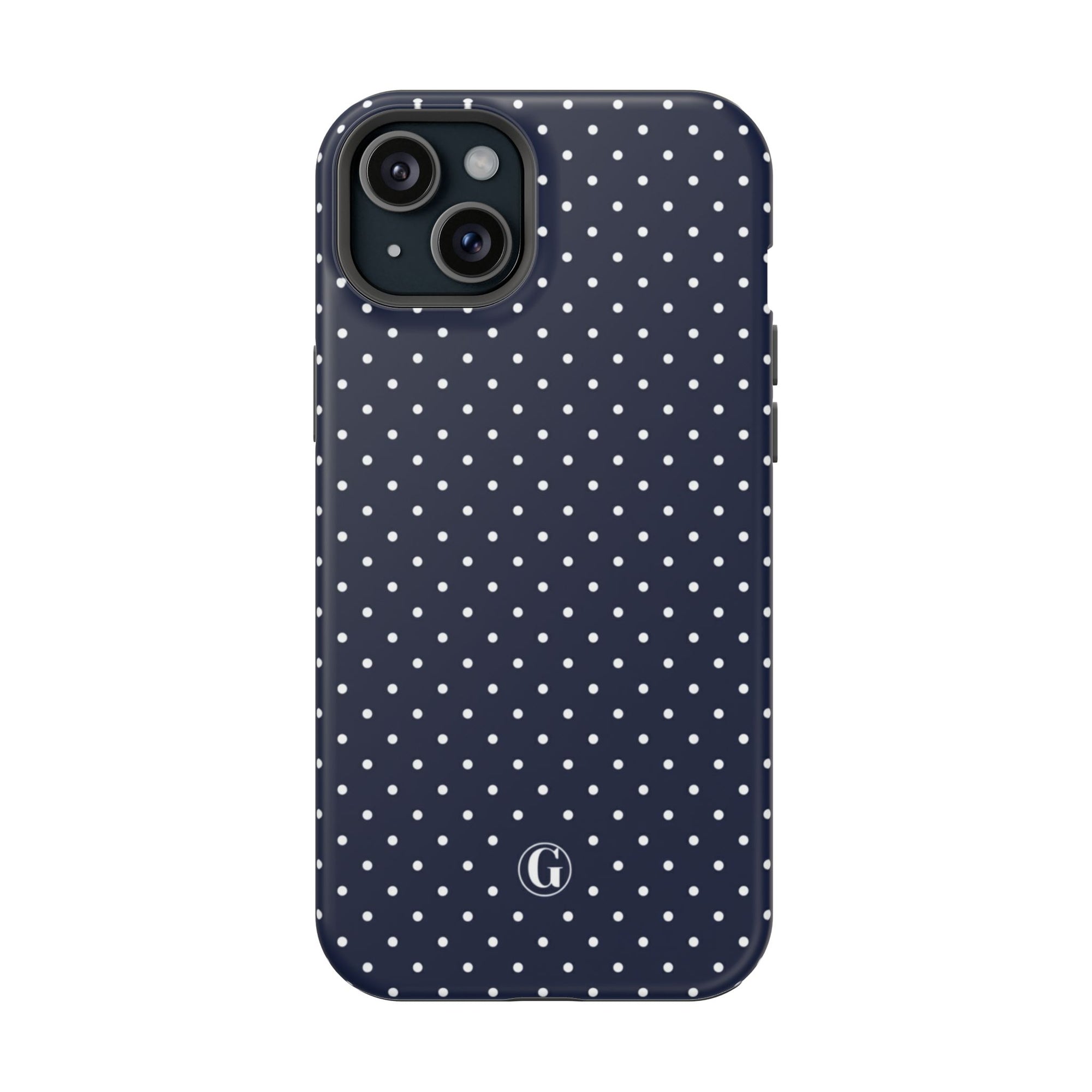 Navy Blue Polka Dots Phone Case