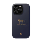 Navy Blue 'Peace of Mind' Panther Phone Case