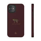 Burgundy 'Peace of Mind' Panther Phone Case