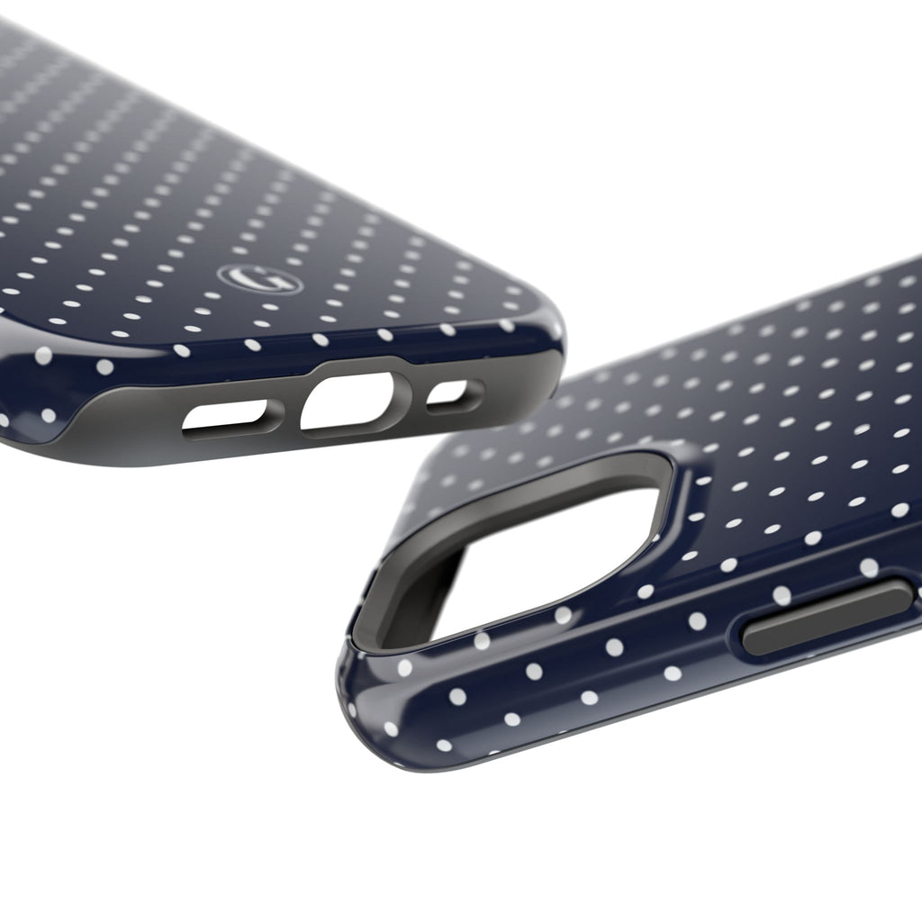 Navy Blue Polka Dots Phone Case